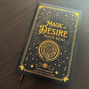 Magic Is Desire Made Real Black and Gold Notebook